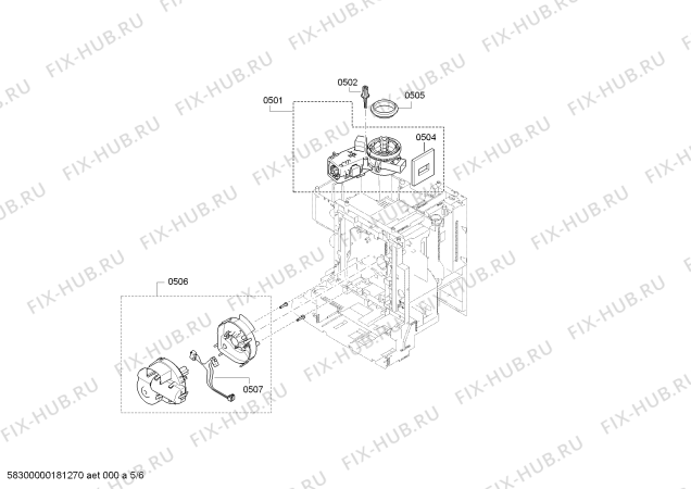 Схема №5 TE501209RW EQ.5 с изображением Модуль управления для кофеварки (кофемашины) Siemens 00659382