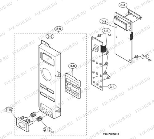 Взрыв-схема микроволновой печи Aeg Electrolux MC1751E-W - Схема узла Section 2