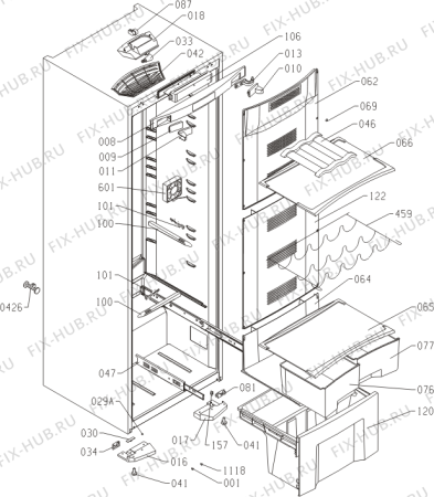 Схема №1 R6181TW (335460, HKS3666EF) с изображением Ящик (корзина) для холодильной камеры Gorenje 447732