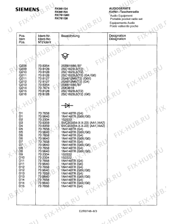 Взрыв-схема аудиотехники Siemens RK761G6II - Схема узла 03
