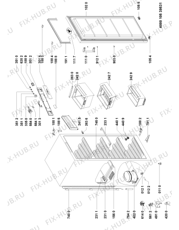 Схема №1 CV160/EG с изображением Вставка для холодильника Whirlpool 481010452640