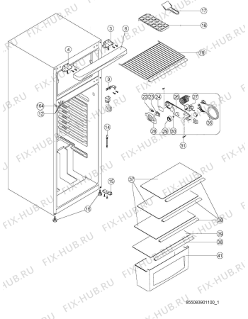 Схема №3 KDA 2460 с изображением Дверца для холодильника Whirlpool 482000008976