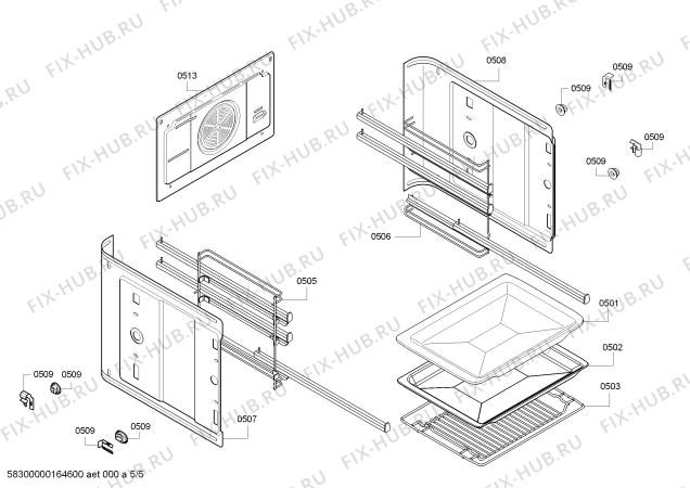 Схема №3 HBA43B150F H.BO.NP.L2D.IN.GLASS.B1/.X.E0_C/// с изображением Часы для духового шкафа Bosch 00659996