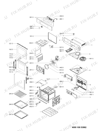 Схема №1 AKZ6230IX (F093742) с изображением Запчасть для духового шкафа Indesit C00523443