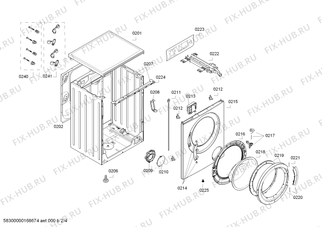 Схема №4 WLK202C80W Maxx 6 с изображением Кнопка для стиральной машины Bosch 00624352