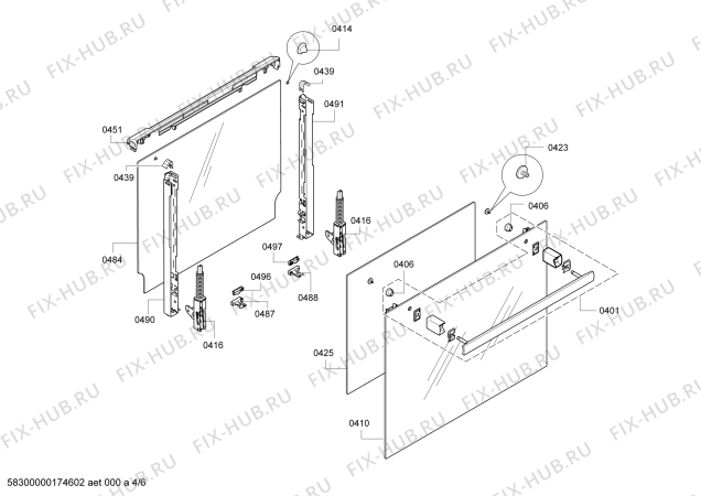 Схема №5 HBA23B560J с изображением Панель управления для духового шкафа Bosch 00673591