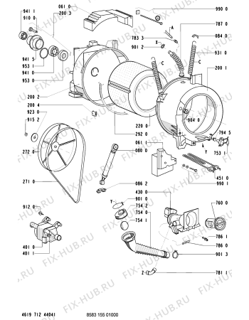 Схема №2 WA 2351 P/WS-E с изображением Обшивка для стиралки Whirlpool 481245219674