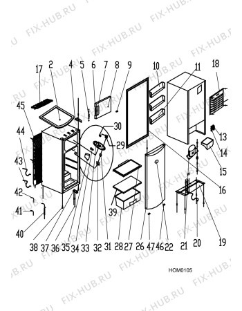 Схема №1 TFAA5UK (F088370) с изображением Полка для холодильника Indesit C00345542