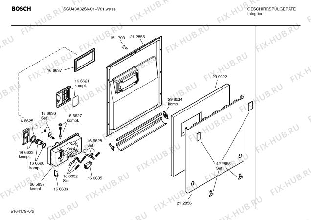 Схема №5 SE53E12SK с изображением Инструкция по эксплуатации для посудомоечной машины Bosch 00587213
