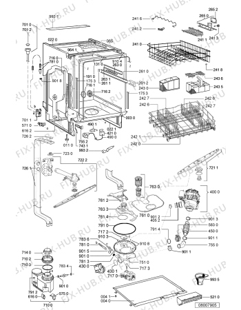 Схема №2 ADG 676/1 FD с изображением Модуль (плата) управления для посудомоечной машины Whirlpool 480140102293