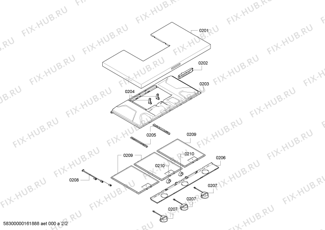 Взрыв-схема вытяжки Bosch DWB09E151 Bosch - Схема узла 02