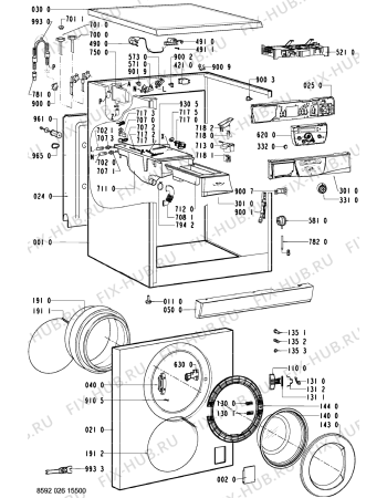 Схема №2 HDW 6100/P с изображением Шланг для стиралки Whirlpool 481253029393