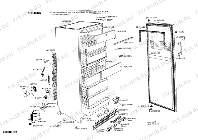 Схема №1 KG365458 с изображением Клапан для холодильника Siemens 00109479