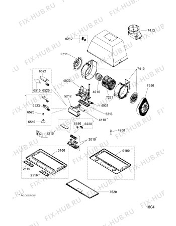 Схема №1 AKR 650 IX с изображением Специзоляция для вытяжки Whirlpool 481246228622