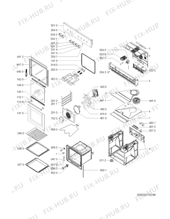 Схема №1 ESZ 5864/BR с изображением Обшивка для духового шкафа Whirlpool 481245248814