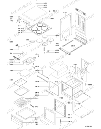 Схема №1 ACM 528 WH с изображением Ось Whirlpool 481246238124