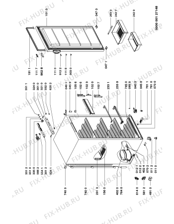 Схема №1 AFE 115/G CV291 с изображением Крышка для холодильной камеры Whirlpool 481246258021