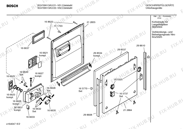 Схема №5 SGV59A13AU с изображением Инструкция по эксплуатации для посудомойки Bosch 00583415