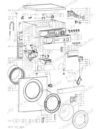 Схема №2 AWM10035 (F092364) с изображением Наставление для стиральной машины Indesit C00360914