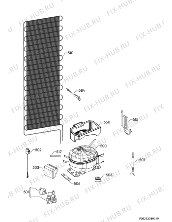 Взрыв-схема холодильника Aeg SFE8182VDC - Схема узла Cooling system 017