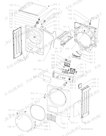 Схема №2 TRWP 8680 с изображением Модуль (плата) для стиральной машины Whirlpool 481010552208