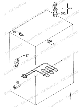 Взрыв-схема плиты (духовки) Juno JGS5010 - Схема узла Functional parts