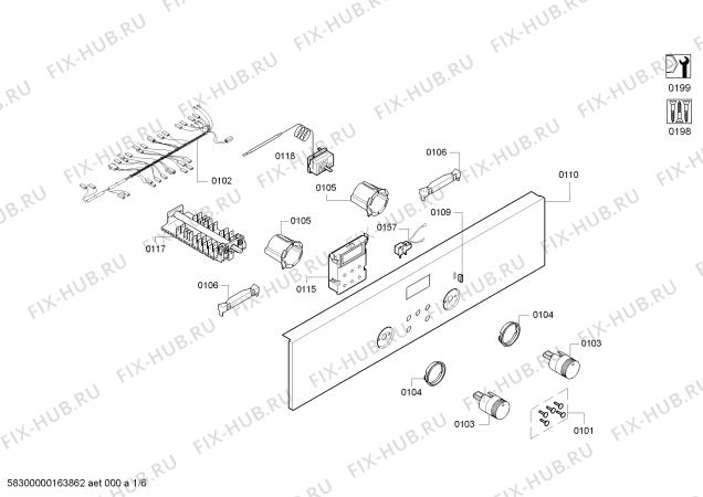 Схема №3 JB23UB50 с изображением Инструкция по эксплуатации для плиты (духовки) Bosch 00760439