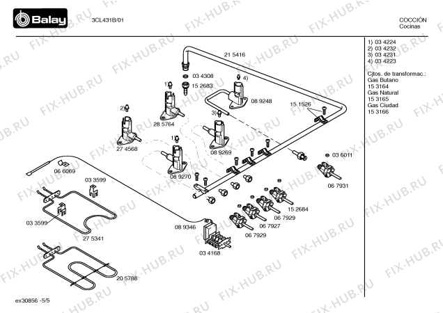 Схема №3 3CL431B с изображением Панель для духового шкафа Bosch 00217029