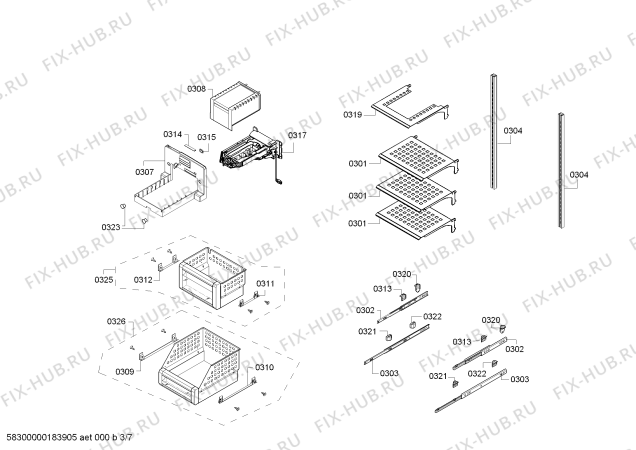 Схема №4 T24ID800RP с изображением Дверь для холодильника Bosch 00713641