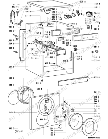 Схема №2 AWP 011/1 с изображением Рукоятка для стиральной машины Whirlpool 481949878242