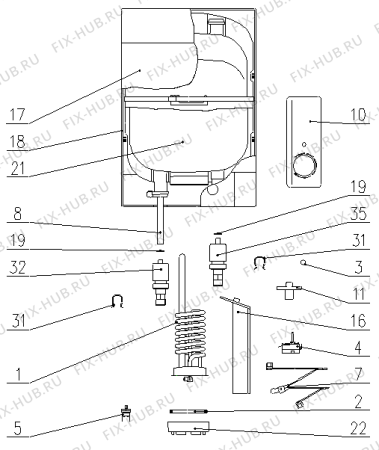 Схема №1 TEGS10O (304949, TEG 10 ON) с изображением Электролампа для электроводонагревателя Gorenje 765231