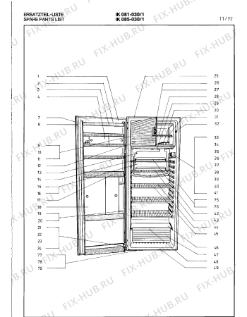 Взрыв-схема холодильника Gaggenau IK081030/1 - Схема узла 08