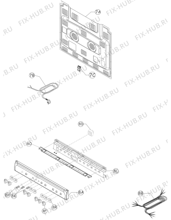 Взрыв-схема плиты (духовки) Gorenje G9200AX (263138, 9502NGSWH) - Схема узла 04