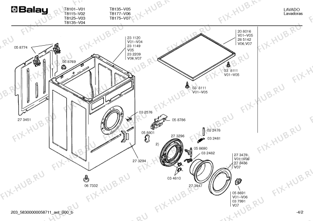 Схема №3 T8174 с изображением Кабель для стиралки Bosch 00090489