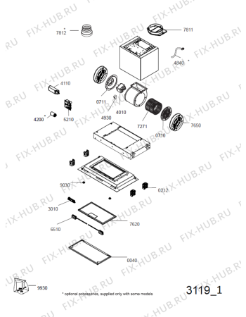 Схема №1 AKR 860 IX с изображением Монтажный набор для электровытяжки Whirlpool 482000098931