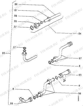 Взрыв-схема комплектующей Electrolux GWH125EP - Схема узла Section 3