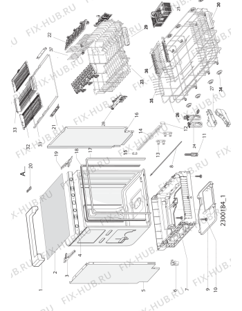 Схема №3 WBO 3O33 DL X с изображением Электропитание для посудомоечной машины Whirlpool 488000484559