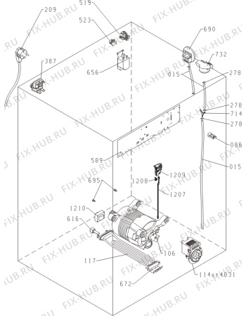Взрыв-схема стиральной машины Gorenje W85F44/I (561634, PS10/25145) - Схема узла 03