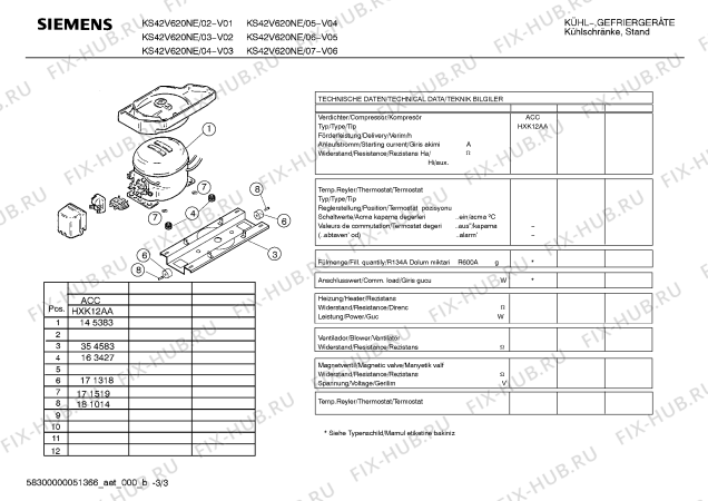 Схема №3 KS42V620NE с изображением Дверь для холодильной камеры Siemens 00471123