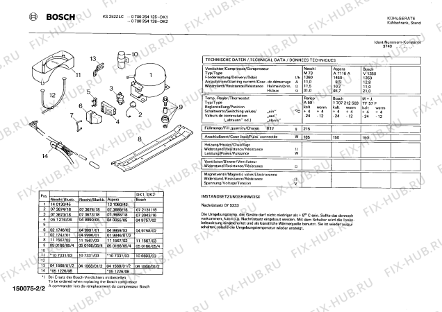 Взрыв-схема холодильника Bosch 0700254126 KS252ZLC - Схема узла 02