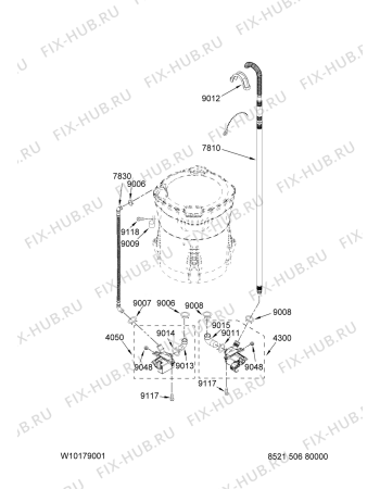 Схема №4 MTW6700TQ1 с изображением Ножка для стиральной машины Whirlpool 480110100516