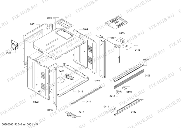 Схема №3 BO450111 с изображением Модуль управления, запрограммированный для плиты (духовки) Bosch 00746947