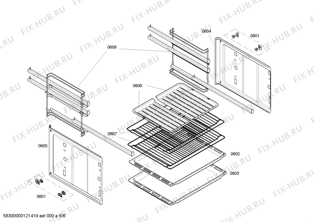 Схема №6 HB43T550A с изображением Панель управления для плиты (духовки) Siemens 00663312