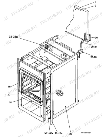 Взрыв-схема плиты (духовки) Zanussi ZCG851GW1 - Схема узла Section 1