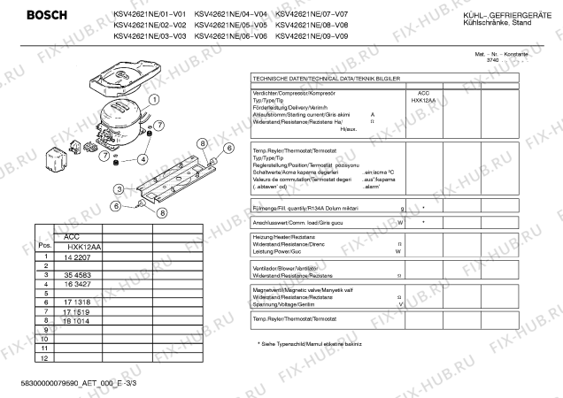 Схема №2 KSV42621NE с изображением Дверь для холодильника Bosch 00239321