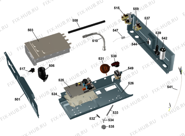 Взрыв-схема стиральной машины Gorenje Prof CE valve   -Metal Grey (900003560, WMC55CE) - Схема узла 05