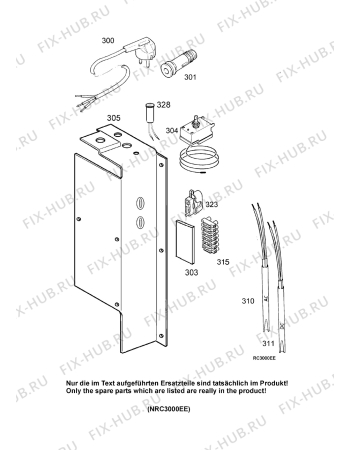 Взрыв-схема холодильника Electrolux Loisirs RC3000EGP - Схема узла Electrical equipment