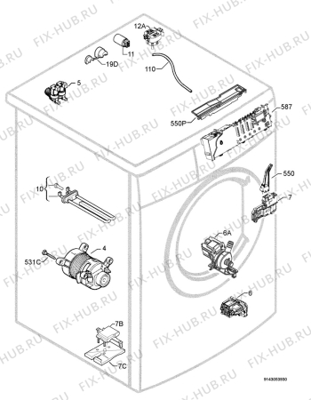 Взрыв-схема стиральной машины Privileg 00591203_21352 - Схема узла Electrical equipment 268