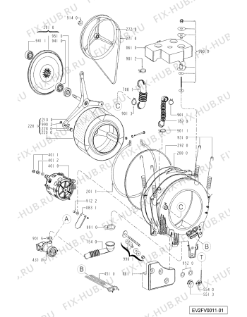 Схема №2 AWM 730/3 с изображением Обшивка для стиралки Whirlpool 481245213711
