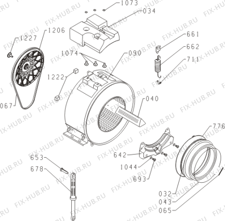 Схема №4 W6523/SC (432150, PS10/21120) с изображением Обшивка для стиральной машины Gorenje 419355